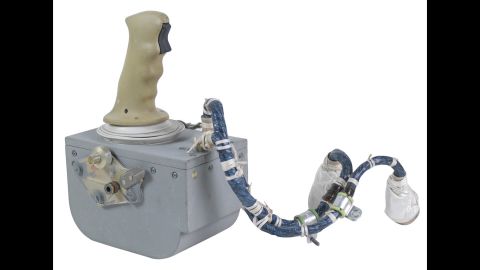 Dozens of artifacts from Apollo lunar missions were auctioned off this week. Among them: This hand controller from the Apollo 15 Lunar Module "Falcon," which was used by Commander Dave Scott to help land him and pilot James Irwin on the moon on July 30, 1971. It was bought by an anonymous European client for $610,063.