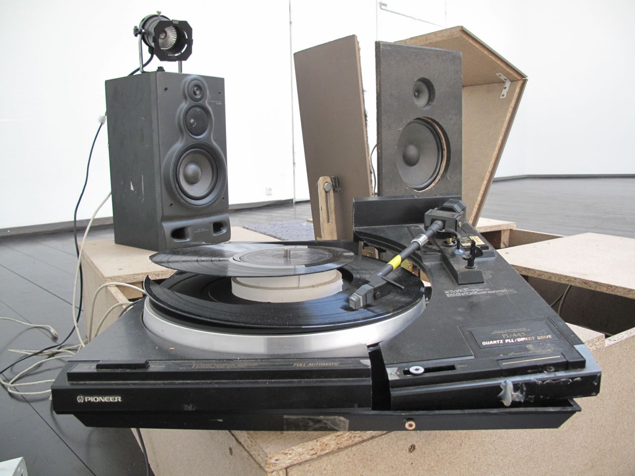 <a href="https://vimeo.com/34338112" target="_blank" target="_blank">Vinyl Terror and Horror</a> -- real names Camilla Sørensen and Greta Christensen -- have hacked the turntables... to pieces. Their scarred, smashed and restitched vinyl create all types of noise, occasionally interrupted by the vinyl's intended soundtrack.