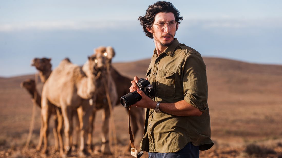 National Geographic photographer Rick Smolan, played by Adam Driver (pictured), spent three months with Davidson at intermittent points throughout the journey, also becoming her lover. "I felt like I'd been wearing sunglasses my whole life. But when I got to Australia...the light, the color, the vibrancy was like nothing I'd ever seen," Smolan told CNN.