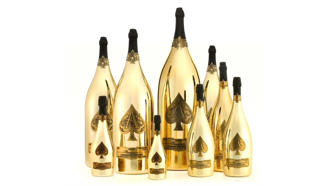The $565,000 "in-house Armand de Brignac Dynastie" champagne collection. 