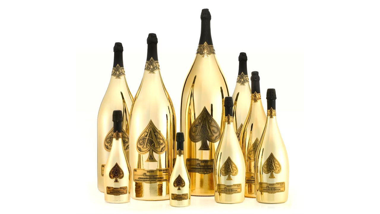 The $565,000 "in-house Armand de Brignac Dynastie" champagne collection.