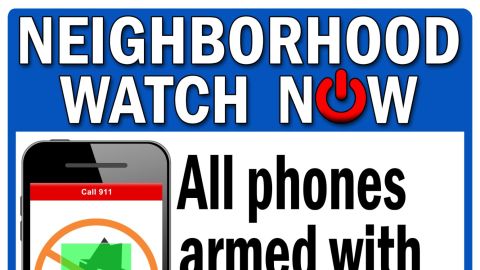 The National Sheriffs Association plans to post neighborhood watch signs like this one around the country.