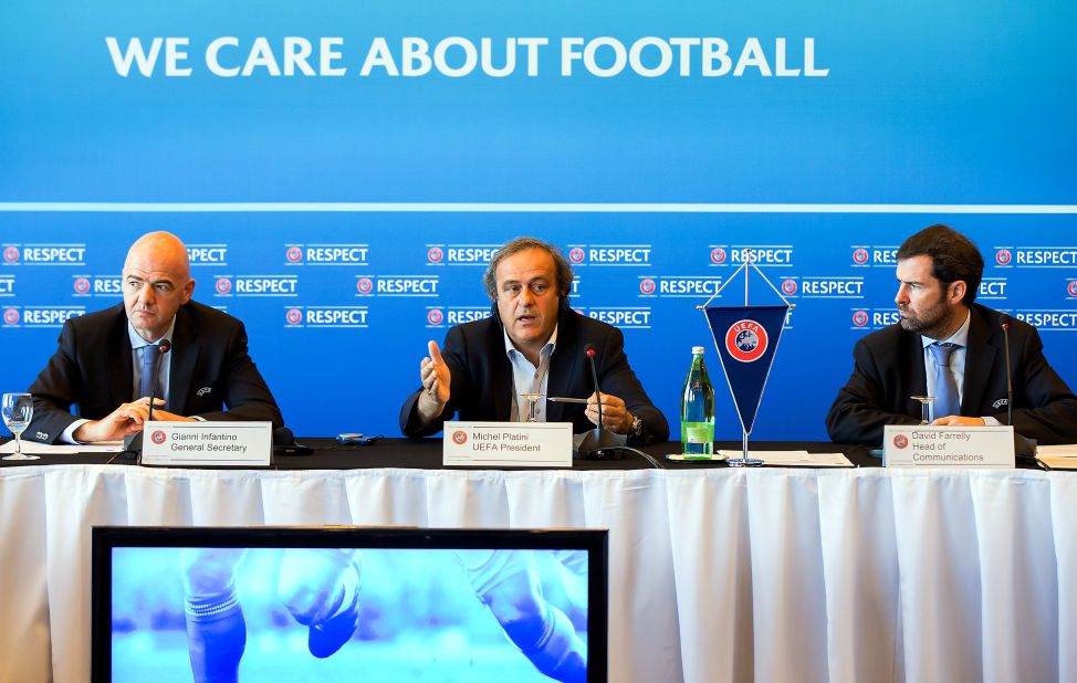 UEFA president Michel Platini has vowed to crack down on clubs that spend more than they earn, with seven other teams also sanctioned -- three from Turkey and Russia, and one from Bulgaria.