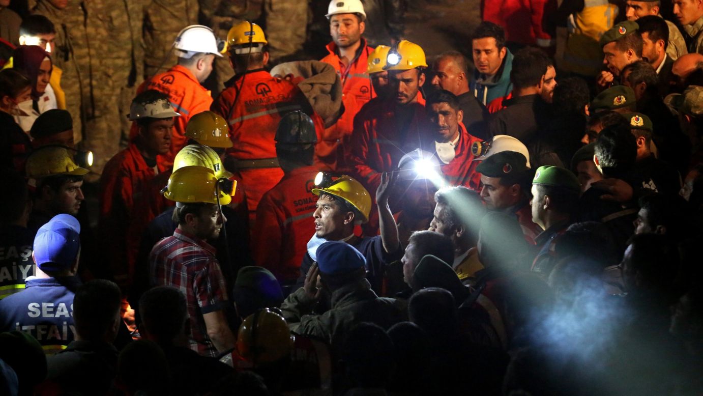 Rescue workers continue their efforts on May 14.