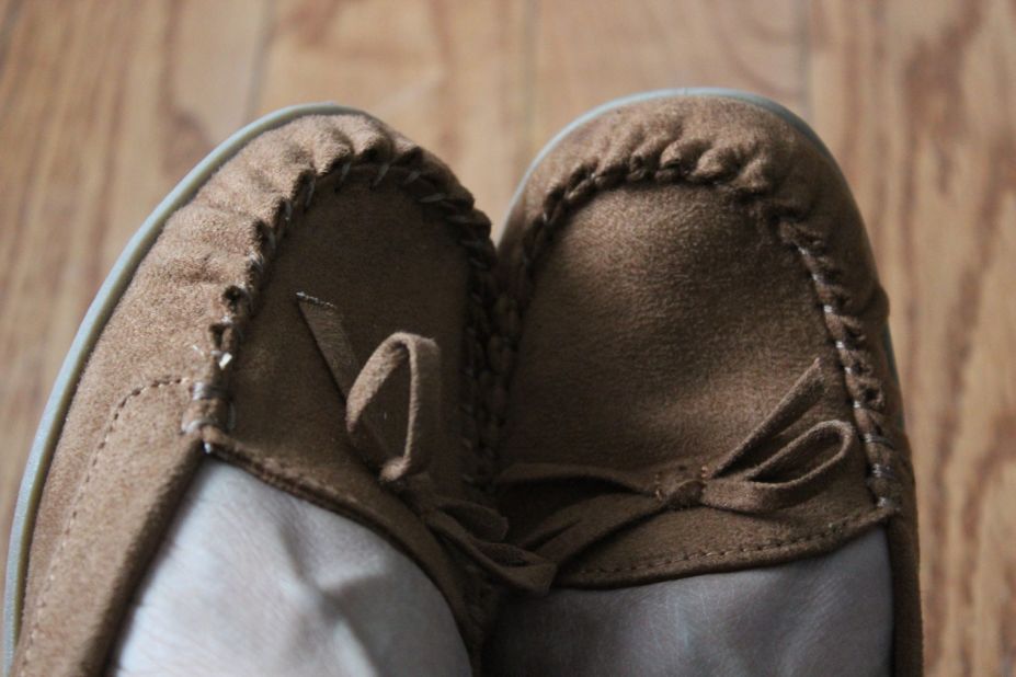 Soft-soled moccasins are <a href="http://ireport.cnn.com/docs/DOC-1128595">Sobhana Venkatesan</a>'s choice of "flexible, comfortable footwear for a casual city lifestyle" in St. John's, Newfoundland.