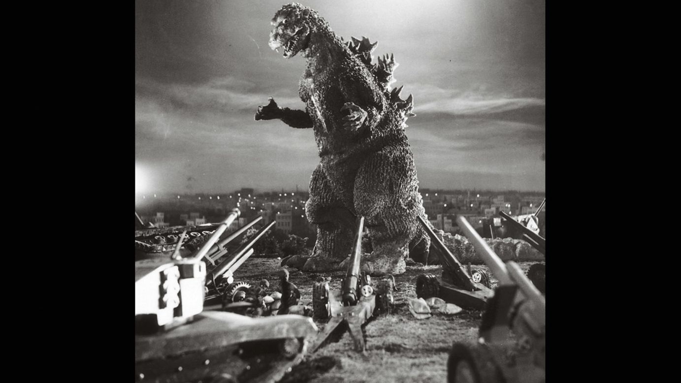 A publicity photo for 1954's "Godzilla."