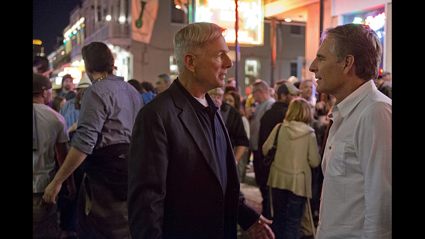 Mark Harmon (left) and Scott Bakula star in CBS' "NCIS" spinoff "NCIS: New Orleans"