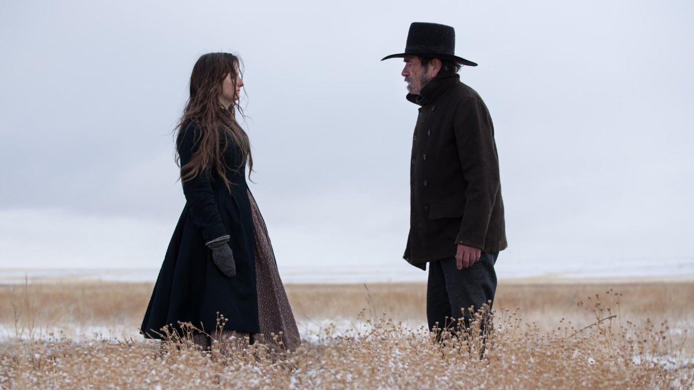 <strong>"The Homesman": </strong>Tommy Lee Jones wrote, directed and starred in this drama about a God-fearing pioneer woman who relies on a claim jumper to help her transport three mentally ill women across the treacherous territory from Nebraska to Iowa. Hilary Swank, Grace Gummer and John Lithgow also star. 