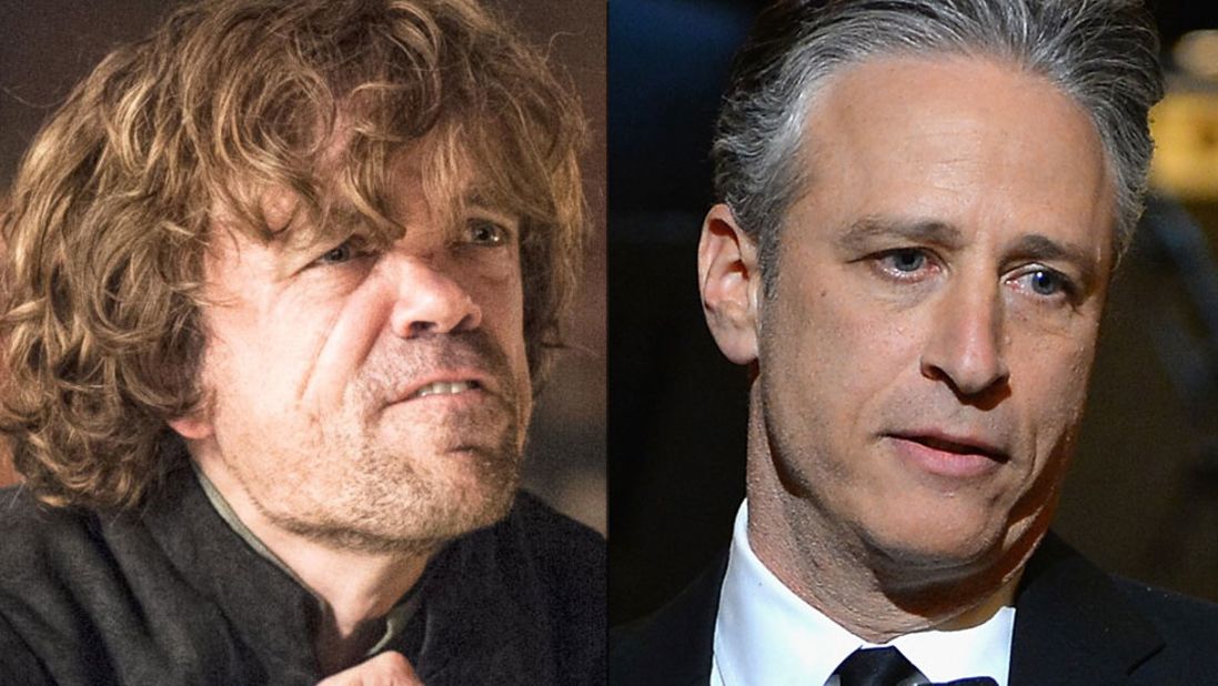 <strong>Tyrion Lannister / Jon Stewart:</strong> Both are the court jesters of their time. They are outsiders whose savage wit and bawdy sense of humor conceal a first-rate mind and a willingness to use their verbal combat skills to take on some of the most powerful people and institutions of their day. Tyrion, the so-called "dwarf" on "Game of Thones," would have made a great late-night host.