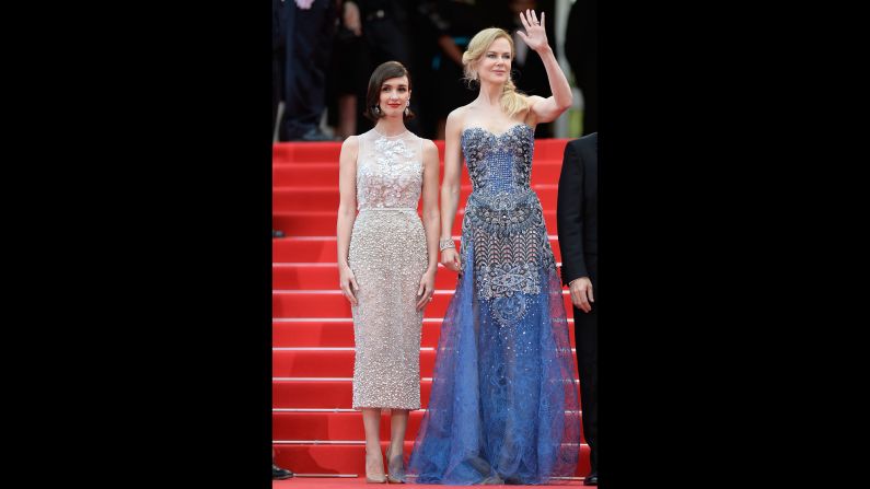 Actresses Paz Vega, left, and Nicole Kidman on May 14