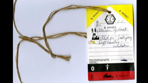 The tag Allison Gilbert wore on her way to the hospital on 9/11 is part of the September 11 Museum's collection of artifacts.