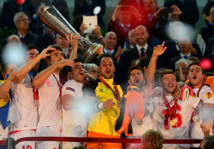 The party begins in Turin as Sevilla celebrate winning their first European title since 2007 and the third in the club's history.