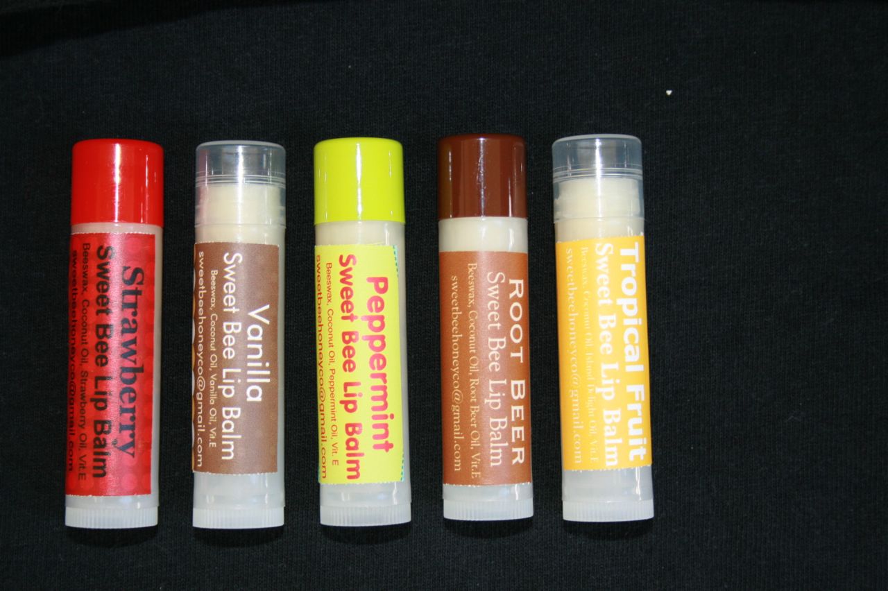 The Sweet Bee Sisters currently offer five different flavors of lip balm, including strawberry and root beer. 