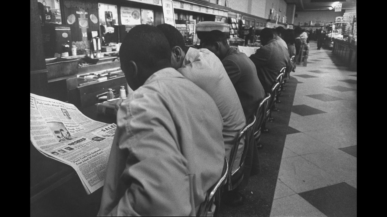 On February 1, 1960, four African-American college students made history just by sitting down at a whites-only lunch counter at a Woolworth's in Greensboro, North Carolina. Service never came for <a href="http://www.cnn.com/2011/US/06/07/greensboro.race/">the "Greensboro Four,"</a> as they came to be known, and their peaceful demonstration drew national attention and sparked more "sit-ins" in Southern cities.