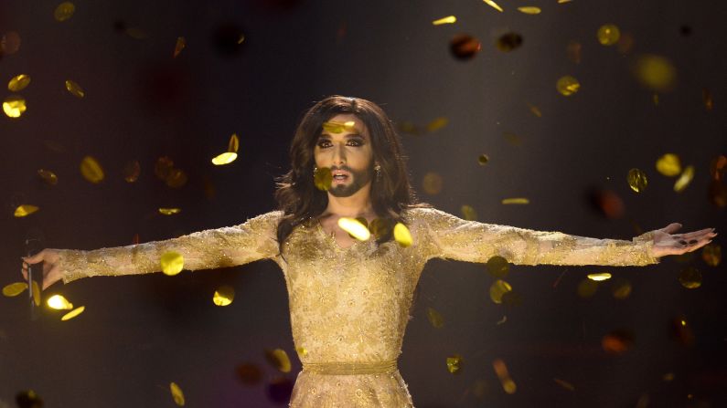 Conchita Wurst performs the song "Rise Like a Phoenix" after <a href="http://www.cnn.com/2014/05/11/world/europe/eurovision-ukraine-russia-conchita-wurst/index.html">winning the Eurovision Song Contest</a> on Saturday, May 10. Wurst, the onstage drag persona of Thomas Neuwirth, is Austria's first Eurovision winner since 1966.