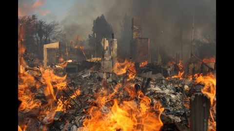 A house in San Marcos burns on May 15.