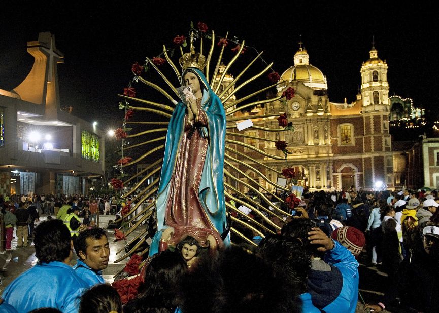 No one does Virgin Mary devotion like Mexicans, 84% of whom are Catholic. Our Lady of Guadalupe, Mexico's patron saint, is venerated at the Basilica of Guadalupe in Mexico City in an annual celebration.