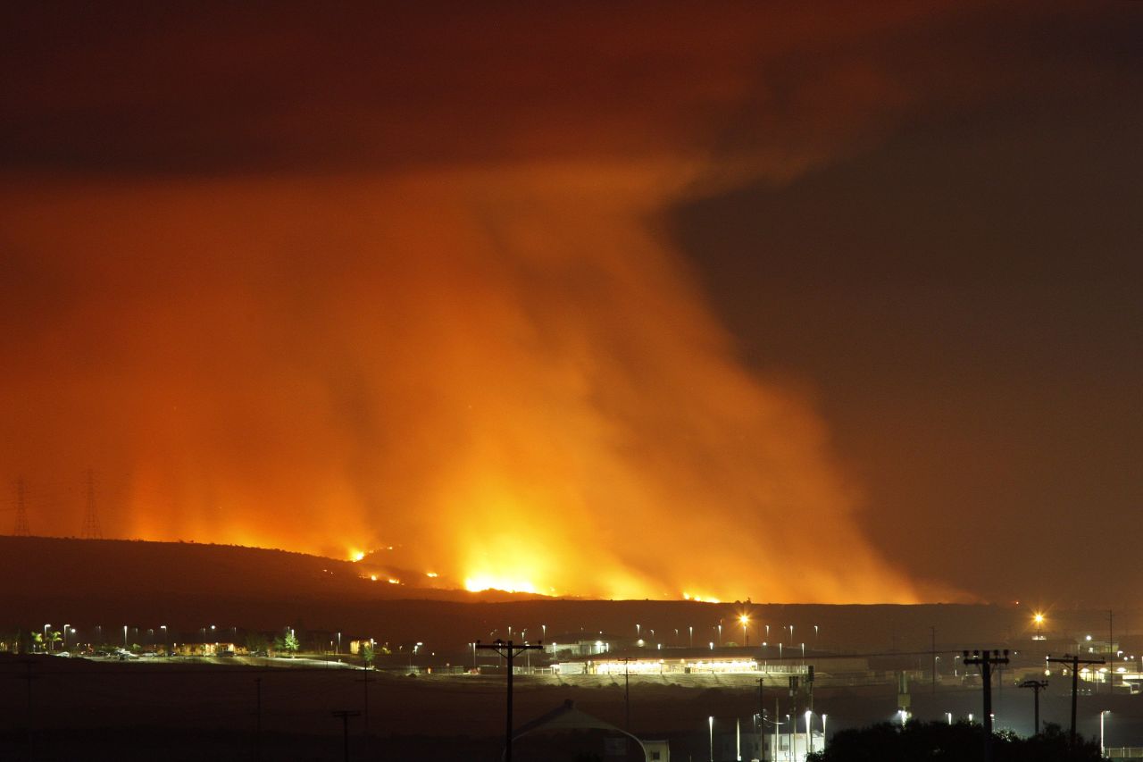 Flames light up the sky May 16 near Camp Pendleton.