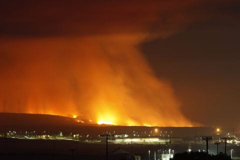 Flames light up the sky May 16 near Camp Pendleton.