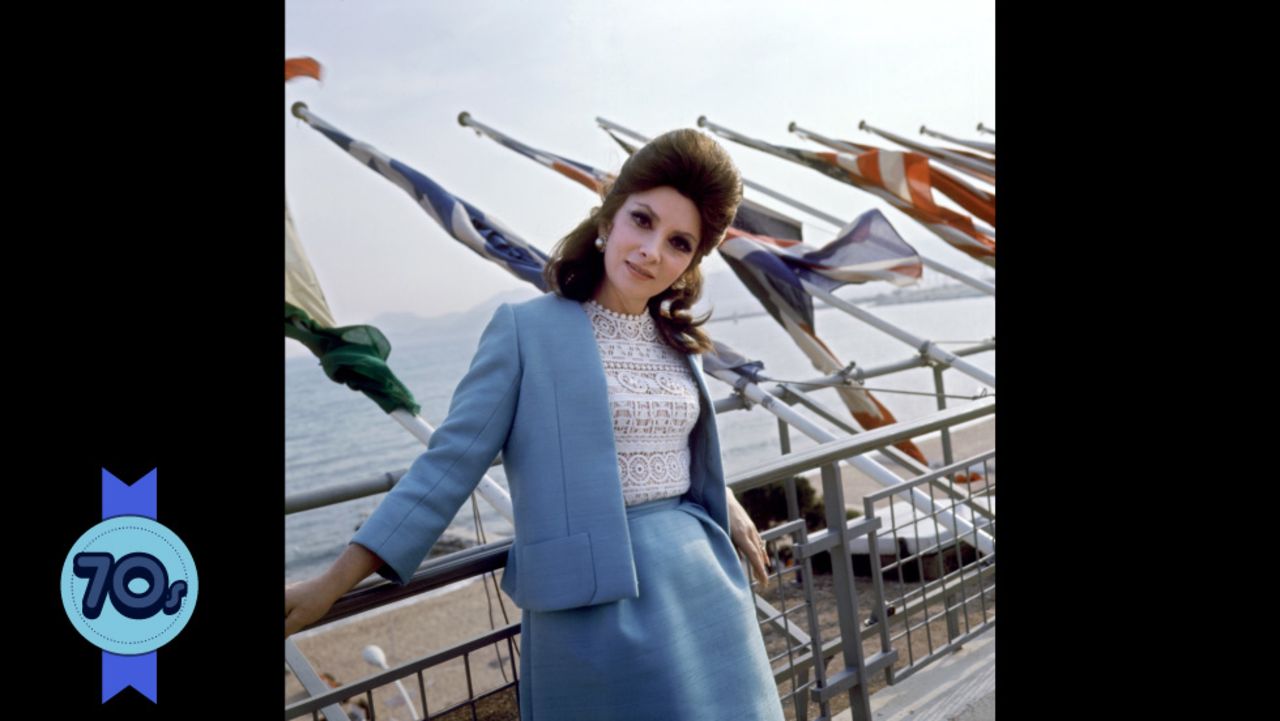 Italian actress Gina Lollobrigida contrasts a demure powder blue suit with racy lace on top at Cannes in 1972. She starred in films such as "The Hunchback of Notre Dame" (1956) but as her career slowed, she established herself as a photojournalist and sculptor, even gaining an exclusive interview with Communist dictator Fidel Castro.  