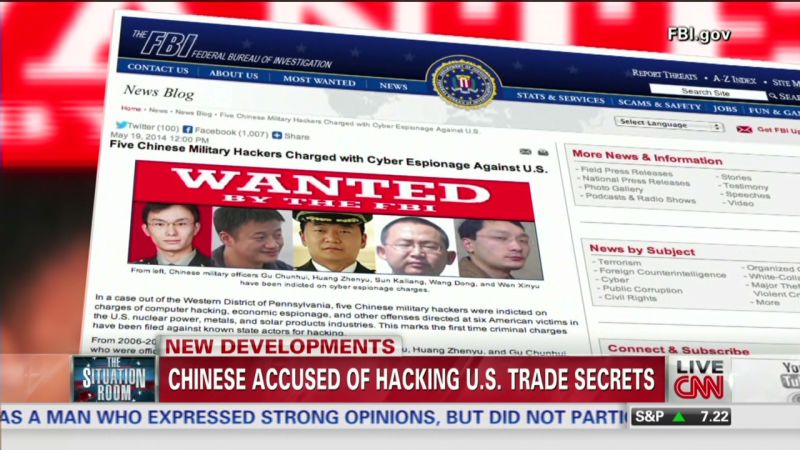 Chinese Accused Of Hacking US Secrets | CNN