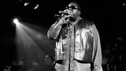 UNITED STATES - OCTOBER 05:  MADISON SQUARE GARDEN  Photo of NOTORIOUS BIG, Notorious B.I.G. performing at Madison Sq Garden for Urban Aid on 10-5 -1995  (Photo by )