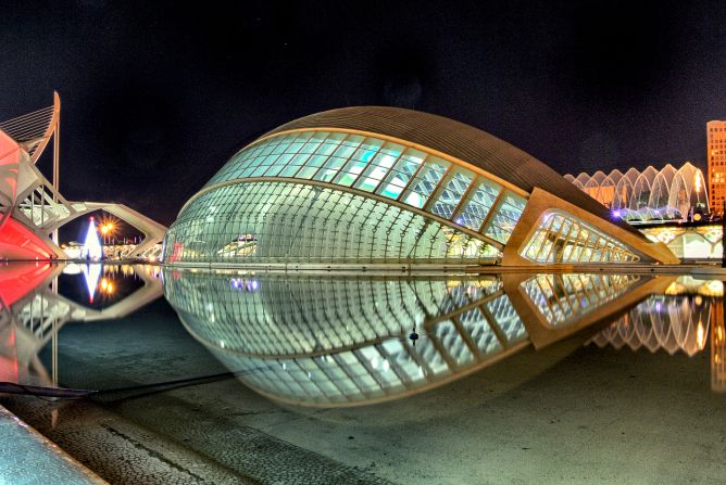 The <a href="index.php?page=&url=http%3A%2F%2Fwww.cac.es%2Fhemisferic%2F" target="_blank" target="_blank">L'Hemisferic</a> planetarium in Valencia, Spain, is an attraction at the City of Arts and Sciences compound. The building resembles a large human eye, says <a href="index.php?page=&url=http%3A%2F%2Fireport.cnn.com%2Fdocs%2FDOC-1126235">Duangmon Chaturapitaporn</a>, who shot this photo in 2011. The building is surrounded by water "to create the illusion of the eye as a whole."