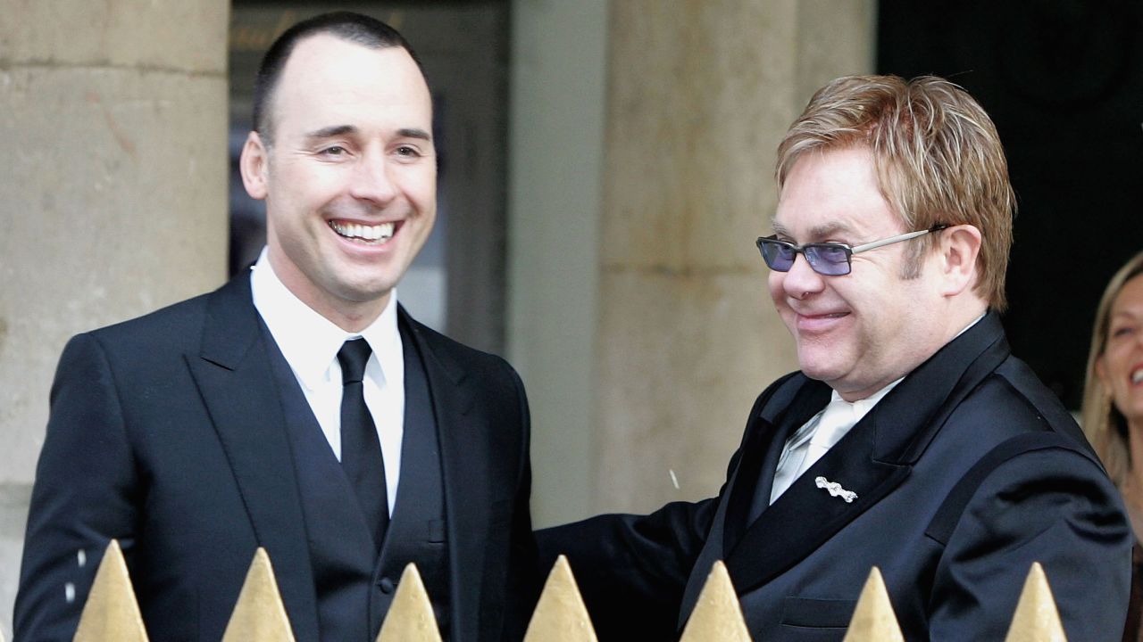Elton John and David Furnish enjoyed a civil partnership ceremony at Windsor Guildhall in Windsor, England, in 2005. The two<a href="http://www.people.com/article/elton-john-david-furnish-wedding-photos" target="_blank" target="_blank"> married at the end of 2014.</a>