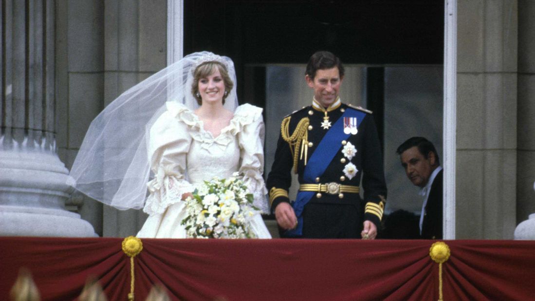The wedding of Prince Charles and Princess Diana in 1981 was one of the most eagerly anticipated and watched in history. Here the newlyweds stand on the balcony of Buckingham Palace after their wedding at St. Paul's Cathedral in London. The marriage had plenty of drama before the two finally divorced in 1996.