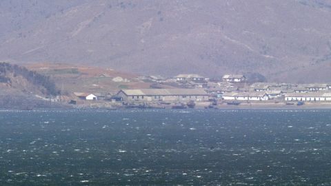 [File] View of N.Korea's west coast from the S. Korea-controlled island of Yeonpyeong near the Yellow Sea on April 14, 2013.
