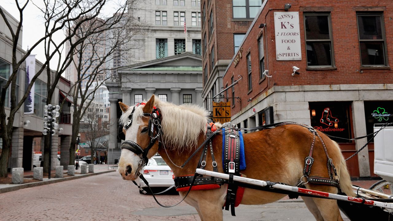 The historic tourist attraction of Boston's Faneuil Hall is at risk of coastal flooding.