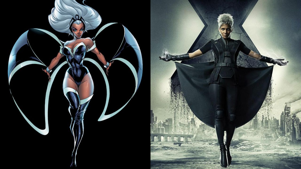 Halle Berry reprises her role as one of the X-Men's most ubiquitous team members, Storm. Berry has also kept consistent with the comic book character's changing hairstyles.