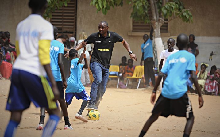Vieira feels football has a vitally important role to play in helping to educate children in Senegal. "When you look around the world football is the number one sport and all the kids are wearing a football jersey, they are playing football," he said. "Football is really universal but it's open to everybody and so many kids dream of playing football, so you can use that sport to promote education and I believe we don't do it enough."