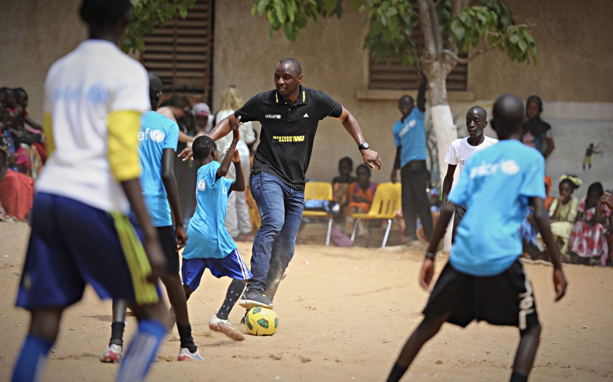 Vieira feels football has a vitally important role to play in helping to educate children in Senegal. "When you look around the world football is the number one sport and all the kids are wearing a football jersey, they are playing football," he said. "Football is really universal but it's open to everybody and so many kids dream of playing football, so you can use that sport to promote education and I believe we don't do it enough." 