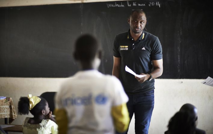 Vieira moved to France as an eight-year-old with his family, who were seeking a better way of life. He often returns to the country of his birth to promote new initiatives that are helping the development of the African nation.