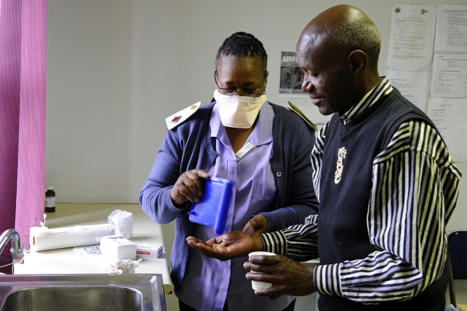 More than 500,000 South Africans contract TB each year, including thousands of cases of extensively drug-resistant TB. Pictured, a TB patient in Alexandra township, near Johannesburg.