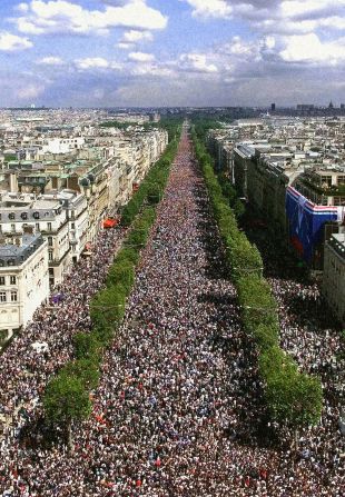 The triumph helped to unite France with thousands of supporters lining the Champs-Elysees during the victory parade.