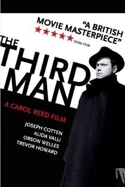 Orson Welles as Harry Lime in the poster for 1949 film noir "The Third Man" which also starred Joseph Cotten, Alida Valli and Trevor Howard. 