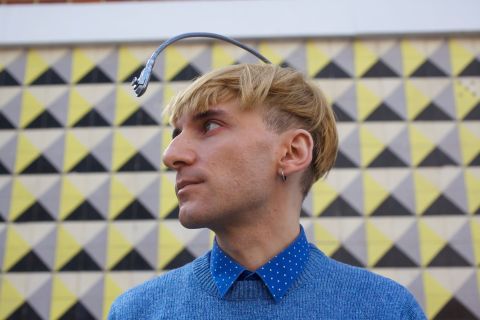Neil Harbisson -- a contemporary artist born with color blindness -- has hacked a camera to pick up colors and transmit it to his ear as a musical note, via bone conduction. He calls it his <a href="https://twitter.com/NeilHarbisson" target="_blank" target="_blank"><strong>Eyeborg</strong></a><strong>.</strong>