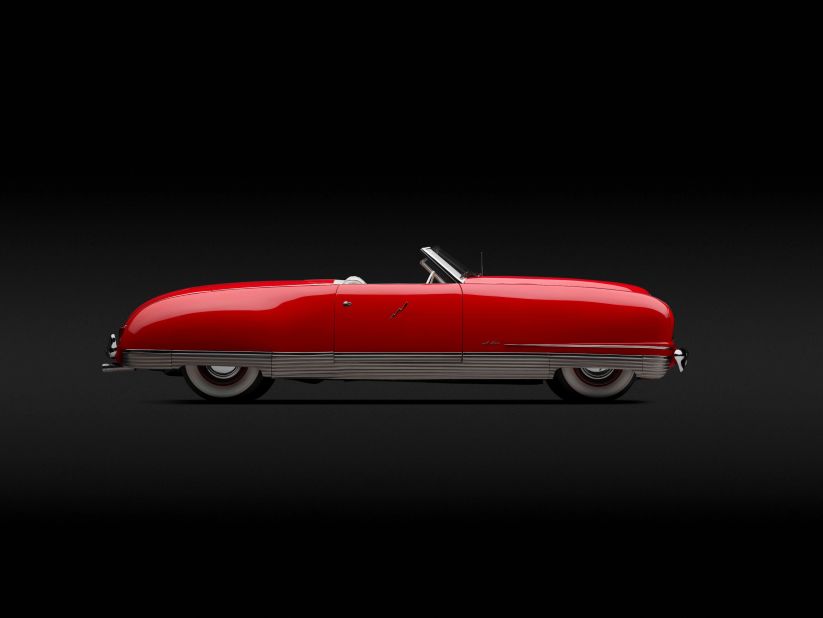 Designed by Ralph Roberts, the Chrysler Thunderbolt was "the first American car to feature an electrically operated, retractable hardtop and disappearing headlights, which were controlled by push buttons on a leather-covered dashboard," according to the museum.