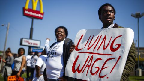 Fast food workers have been protesting for more than a year, demanding their wage be raised to a minimum of $15 an hour.