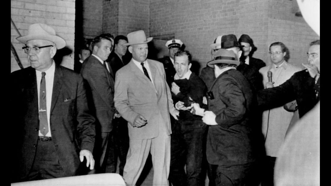 Two days after Kennedy's assassination, Lee Harvey Oswald -- the man who had been charged with killing the president -- was fatally shot by Jack Ruby as Oswald was being escorted through the Dallas police basement. Oswald's shooting was shown live on national television.