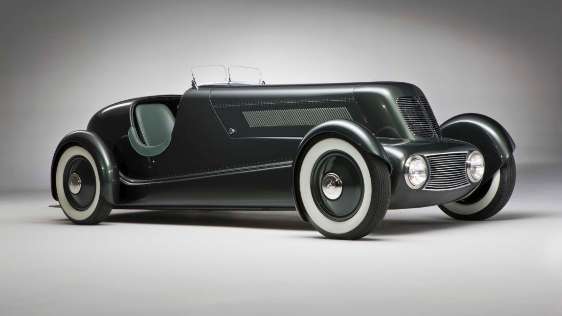 This Edsel Ford Model 40 Special Speedster debuted in 1934. Designed by Henry Ford's son EdselFord and Eugene T. "Bob" Gregorie, it features a "shapely alligator-style hood with louvered side panels," according to the High Museum.  