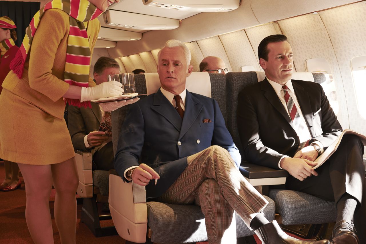 Roger and Don take a trip in season 7 of "Mad Men."