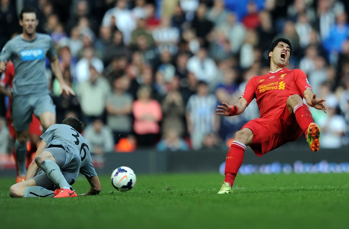 Liverpool striker Luis Suarez suffered a knee injury during his side's final-day victory over Newcastle. The Uruguay forward, who has had surgery in his homeland, is facing a race against time to be fit for the World Cup.