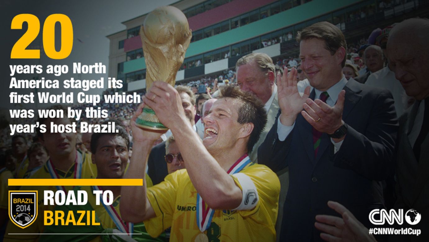 The United States hosted the World Cup for the first time in 1994. In the final, this year's host Brazil beat Italy in a dramatic penalty shootout.