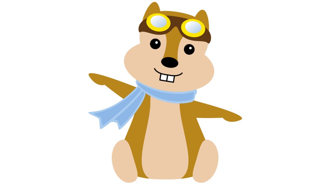 Travel site Hipmunk launched in 2010 with this cute flying chipmunk. Or squirrel. Or whatever it is. Note the scarf and aviator goggles.