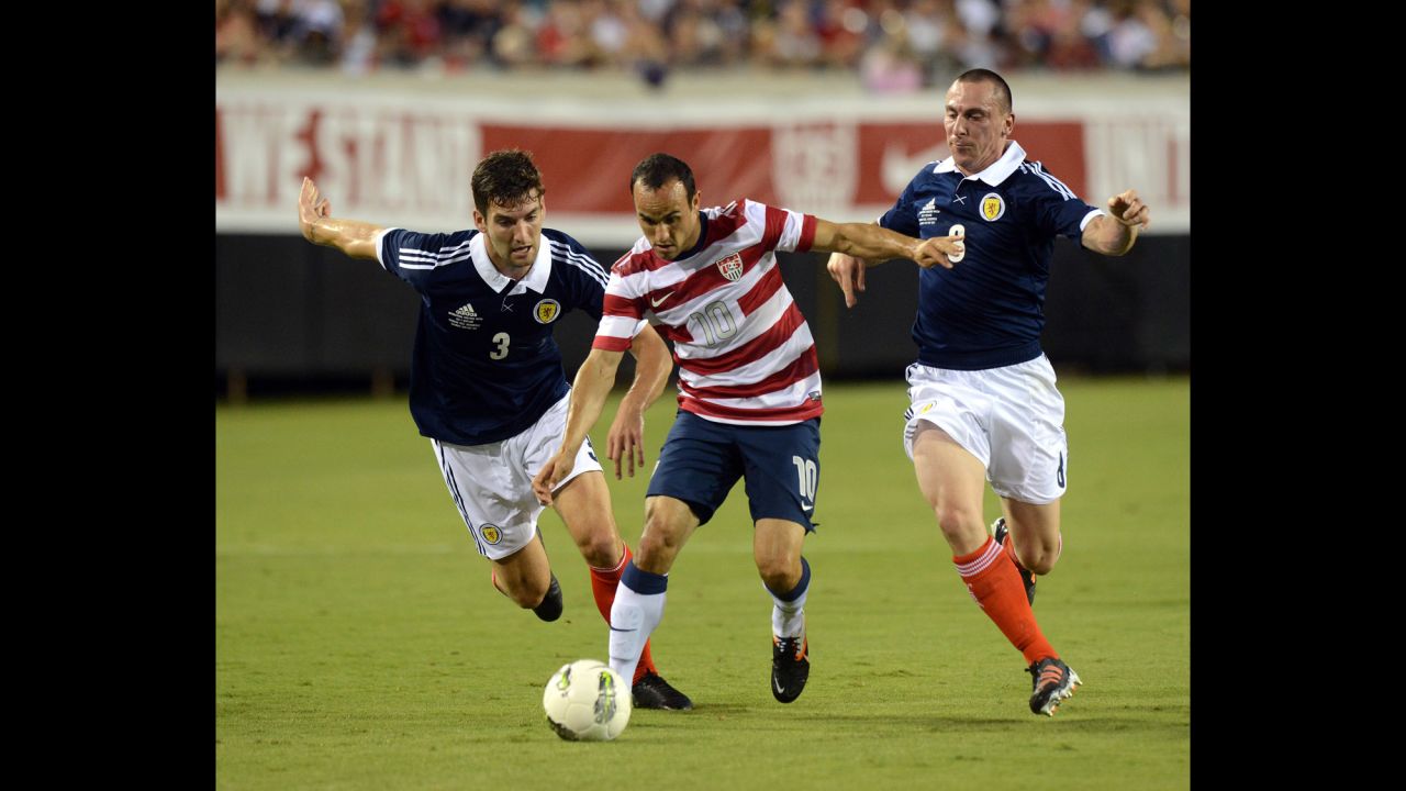 In 2012, Donovan led the United States to a 5-1 victory with his hat trick against Scotland during a friendly in Jacksonville, Florida. 