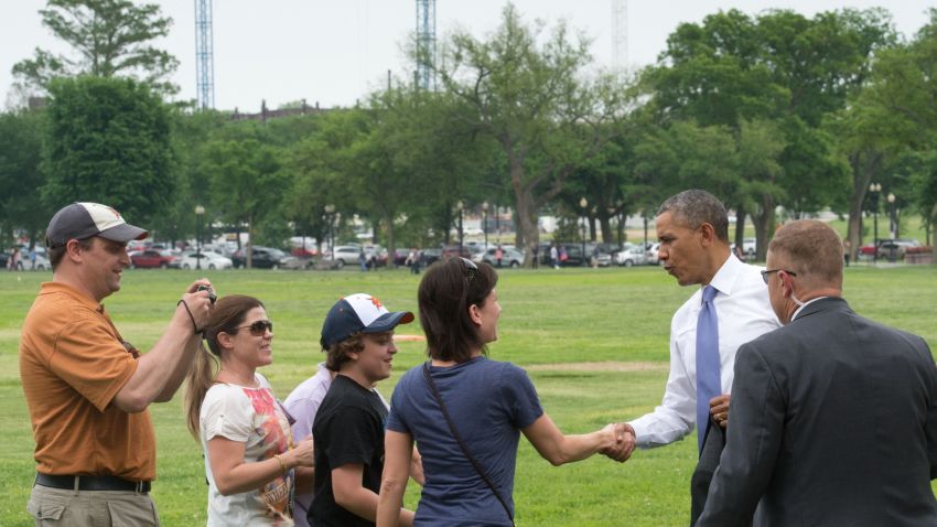 Obama walks.gi