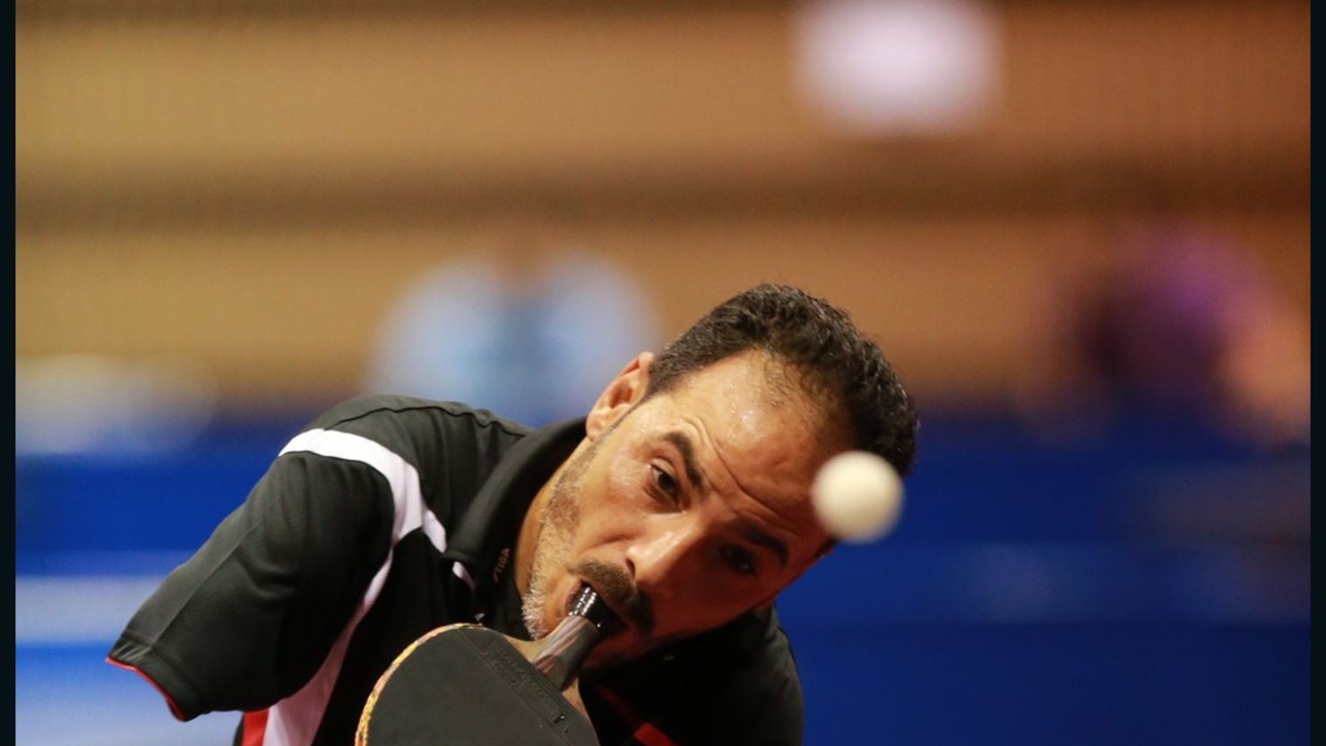 Para-table tennis player Ibrahim Hamadto, who lost his arms in an accident, hopes his story inspires others.